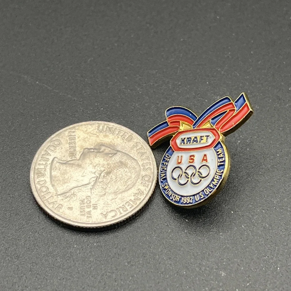Kraft Foods Olympic Games Team USA Sponsor Medal Ribbon Lapel Hat‎ Pin